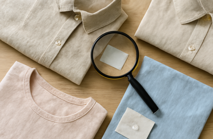Berbagai bahan kain katun dan linen ditata untuk dipilih sesuai cuaca panas